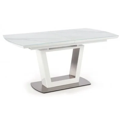 Stół rozkładany BLANCO biały marmur + biały