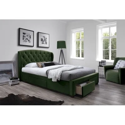 Łóżko tapicerowane z szufladami SABRINA 160x200