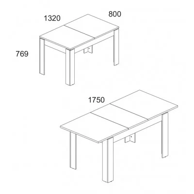 Stół rozkładany NICOLE 130/175