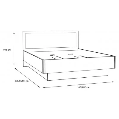 Stelaż łóżka z podnoszonym wkładem TULUZA JLTL3161