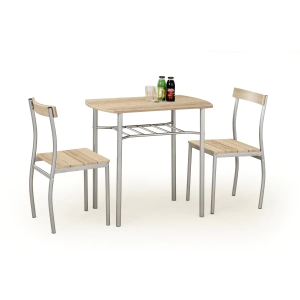 Zestaw stół + 2 krzesła LANCE dąb sonoma