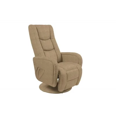 Fotel rozkładany z funkcją masażu PULSAR 2 tkanina beżowa