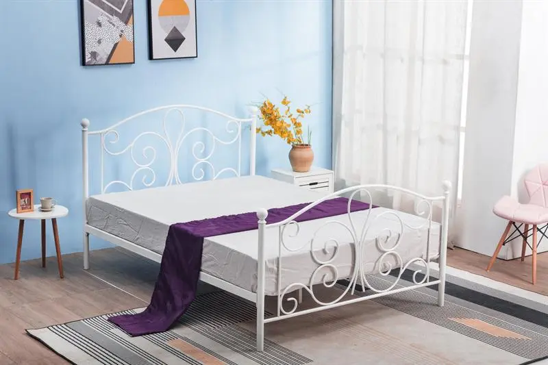 PANAMA 90 cm łóżko metalowe biały (2p1szt)