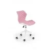 Fotel obrotowy młodzieżowy MATRIX 3 jasny różowy + biały
