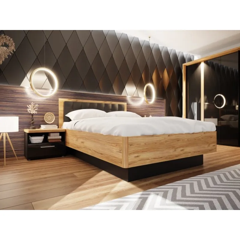 Stelaż łóżka z podnoszonym wkładem TULUZA BLACK