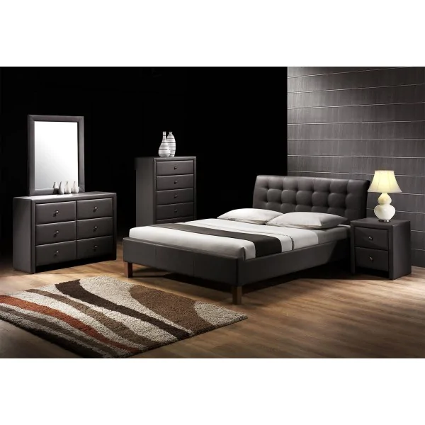Łóżko tapicerowane SAMARA 160x200 czarne