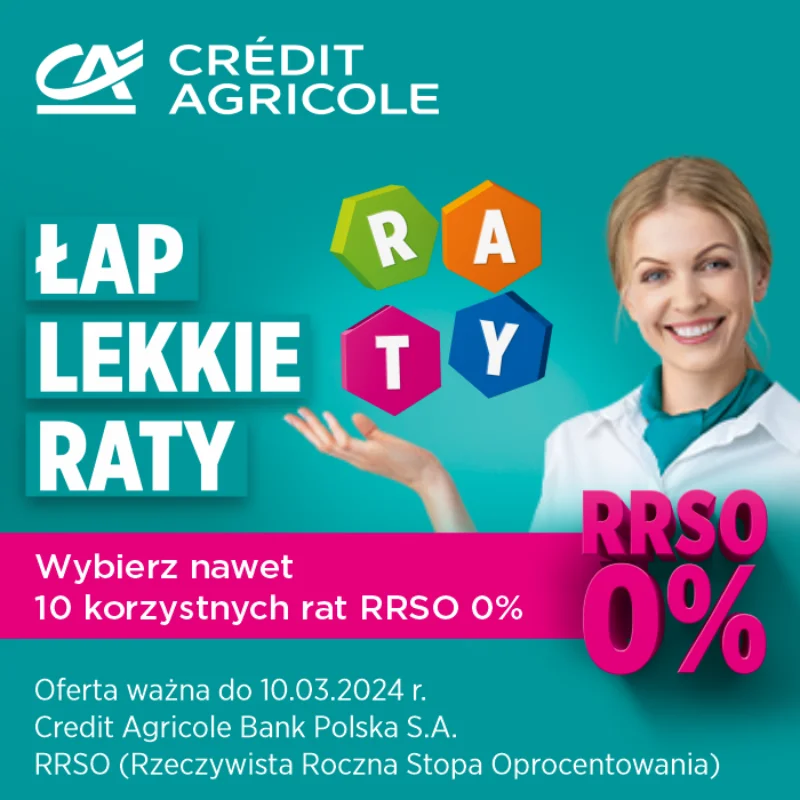 Raty 0% z Credit Agricole